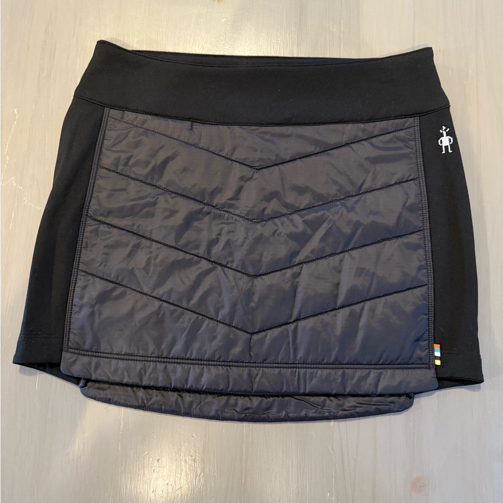 Black Smartwool Smartloft Pull On Skirt Merino Wool Lined Women's Size Small